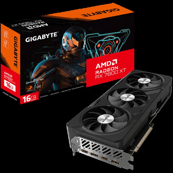 Gigabyte Video Card AMD Radeon RX 7800 XT Gaming OC 16G, GV-R78XTGaming OC-16GD