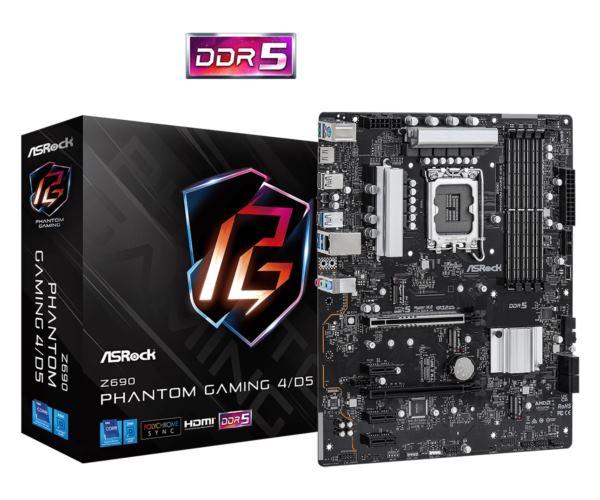 Asrock Intel LGA1700 Z690 PHANTOM GAMING 4 D5