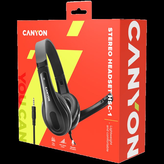 Canyon HSC-1 basic PC headset with microphone, CNS-CHSC1B - Slika 6