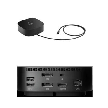 HP USB-C Dock G5 1×USB-C, 2×USB-A, 2×DP 1.4, 1×HDMI 2.0, 1×LAN, crni