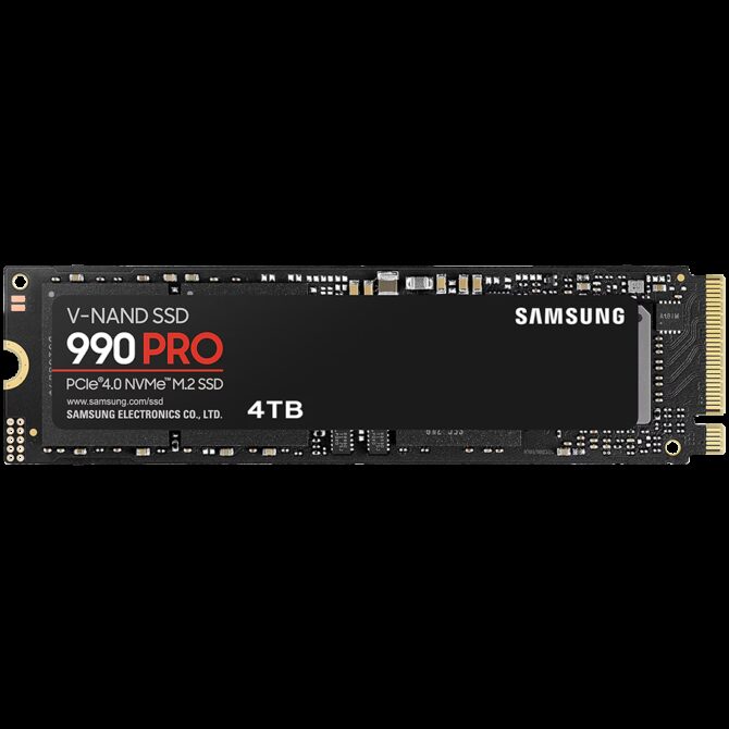 Samsung 990 Pro SSD Client M.2 22x80mm NVMe PCIe® Gen4 4 TB, MZ-V9P4T0BW