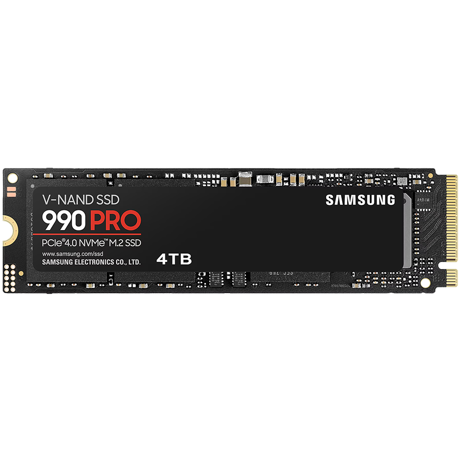 Samsung 990 Pro SSD Client M.2 22x80mm NVMe PCIe® Gen4 4 TB, MZ-V9P4T0BW