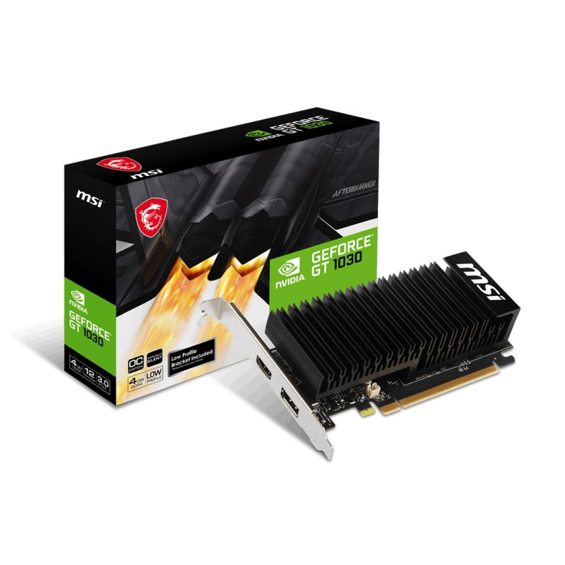 MSI GeForce GT 1030 4GHD4 LP OC, 4GB GDDR4/64-bit,  PCIe 3.0, HDMI/DP, Low Profile