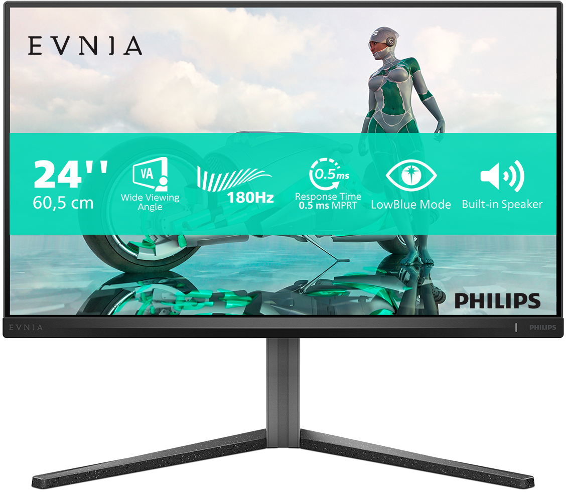 Monitor Philips IPS 24" 24M2N3200A, 2xHDMI, DP, 180Hz, HAS