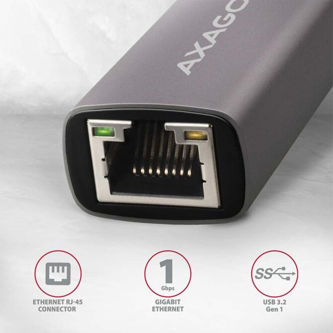 Adapter Axagon ADE-TRC USB C 3.2 -> Gigabit Ethernet - Image 3