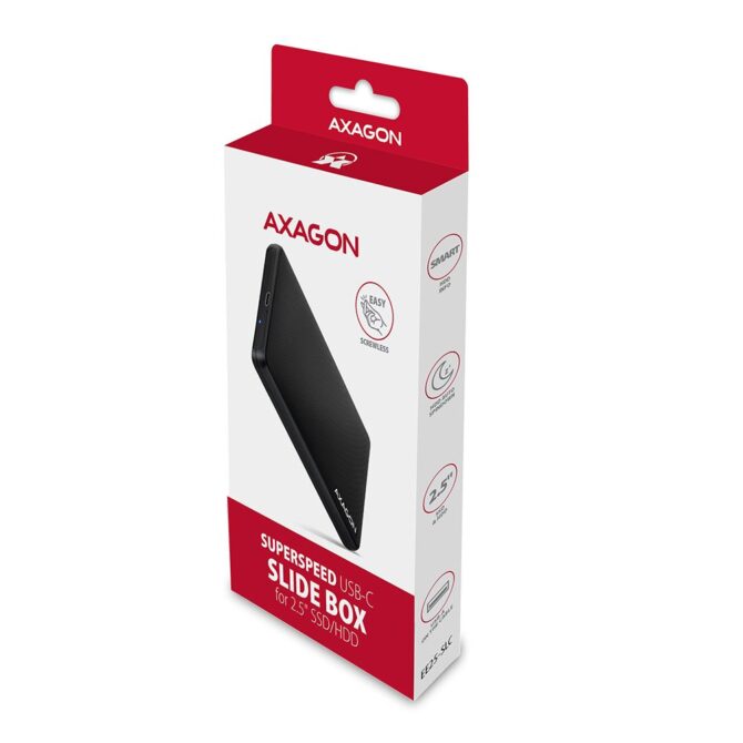 Axagon EE25-SLC SATA 6G -> USB-C ladica za 2.5" HDD/SSD - Image 4