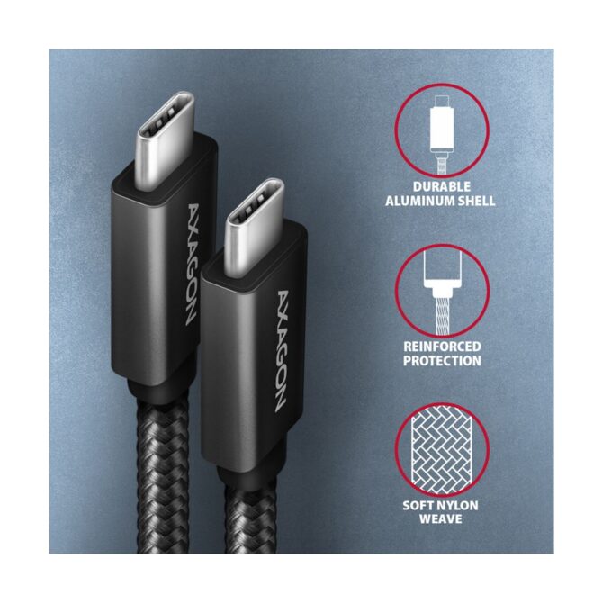 CC USB CM 2.0 <> USB CM, 1 m, Crna, BUCM432-CM10AB, AXA - Image 3