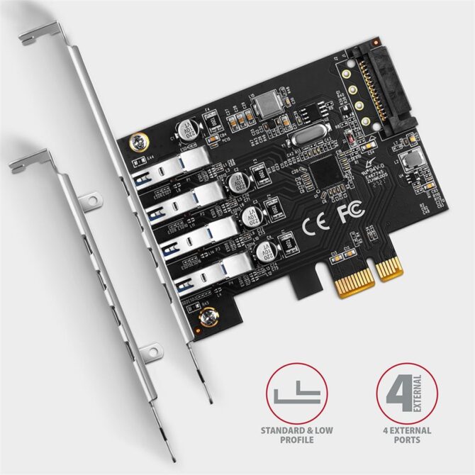 Axagon PCEU-43RS PCIe Adapter 4x USB3.0 - Image 3