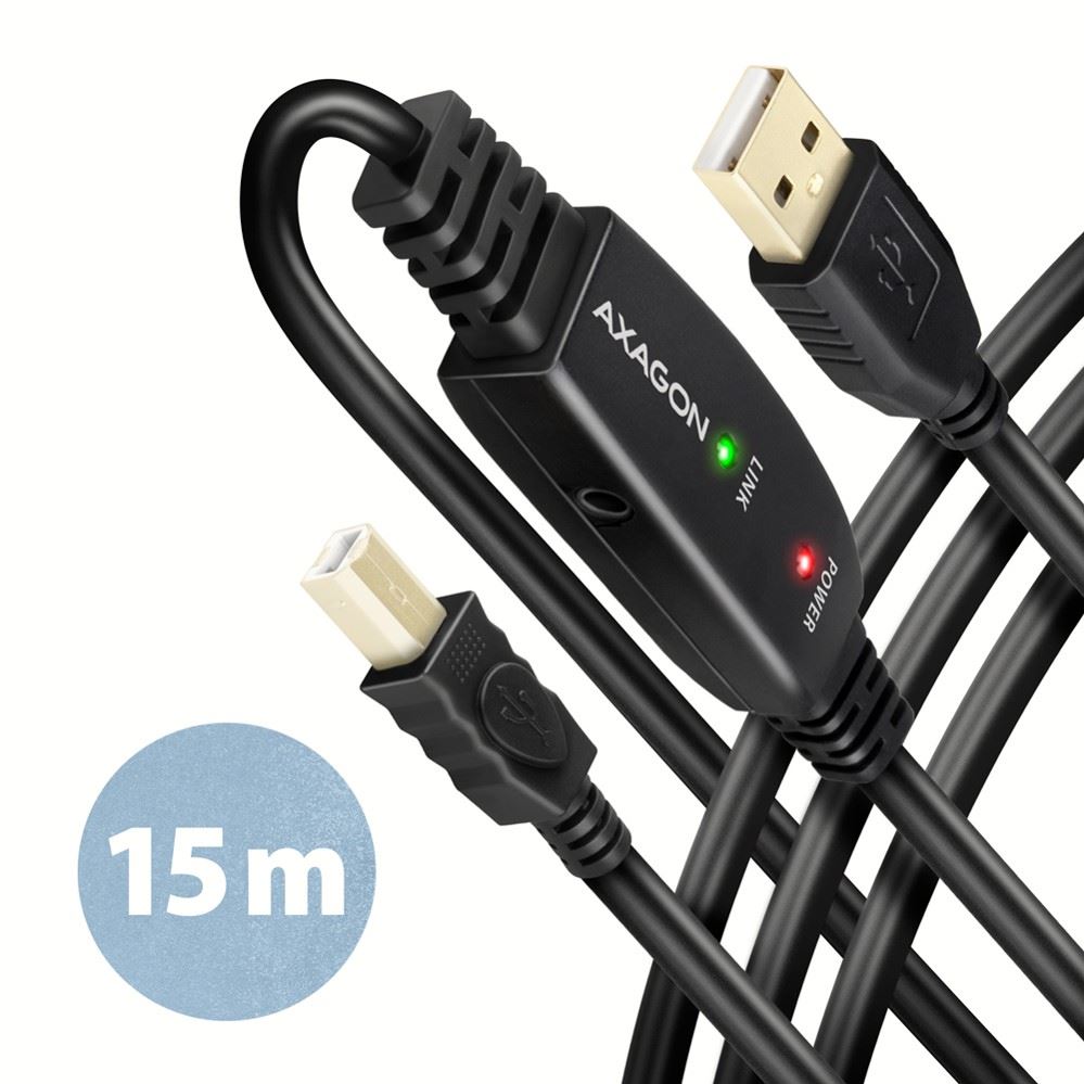 CC USB AM 2.0 -> USB AF, Aktivni produžni, 15m, ADR-215B, AXA - Slika 4