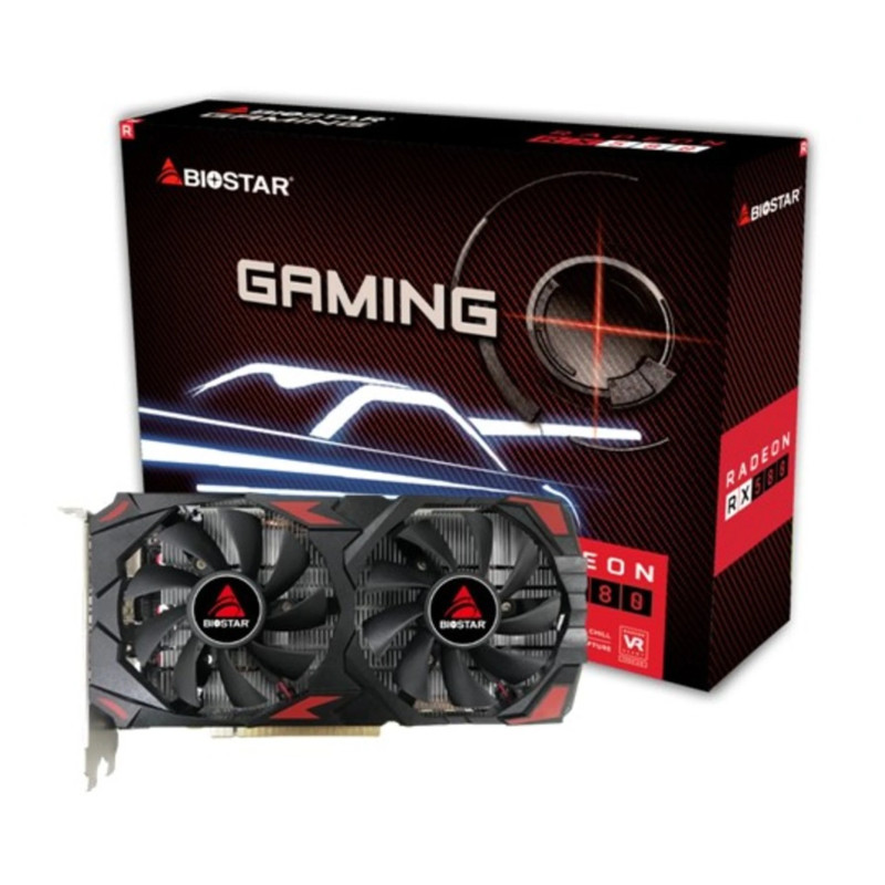 Biostar AMD Radeon RX580 8GB GDDR5/256-bit, PCIe 3.0, DVI/HDMI/3×DP (VGABIOATI0021)