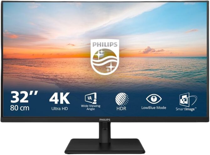 Monitor Philips 31,5" VA 32E1N1800LA, 4K, 2xHDMI, DP, zvuč