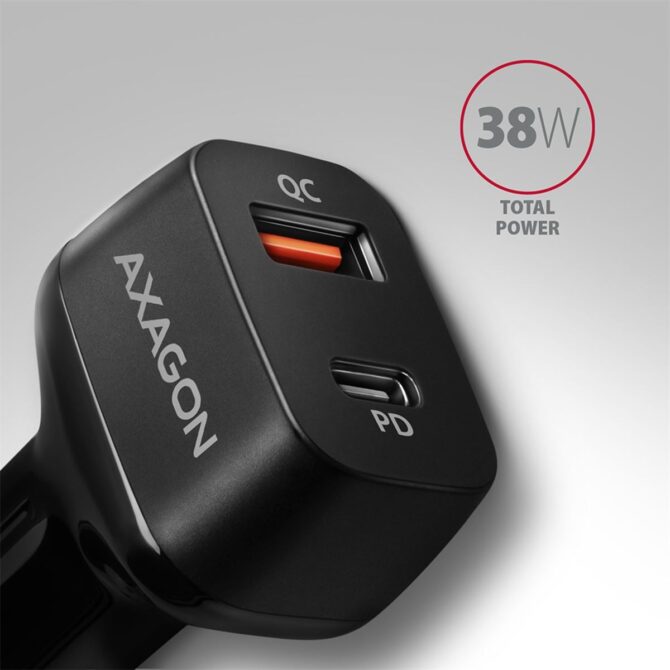 Axagon PWC-PQ38 PD & QC CAR CHARGER 38W - Image 2