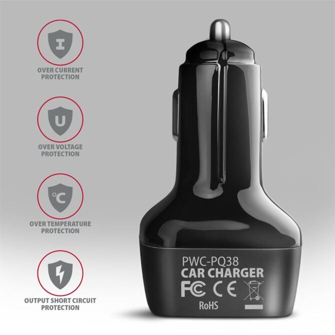 Axagon PWC-PQ38 PD & QC CAR CHARGER 38W - Image 5