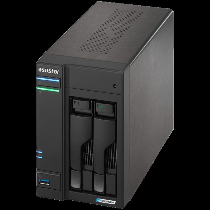 Asustor NAS AS6702T Lockerstor2 Gen2 2x 3.5" 4x M.2 cache 2x 2.5Gbe Celeron QuadCore N5105 2.9GHz 4GB single PSU desktop, AS6702T - Image 2