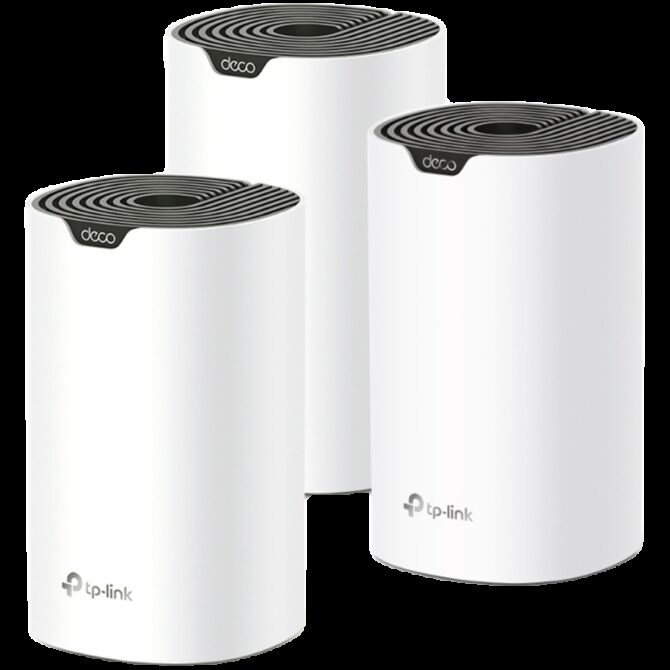 AC1900 Whole Home Mesh Wi-Fi SystemSPEED: 600 Mbps at 2.4 GHz +1300 Mbps at 5 GHzSEPC: 3× Internal Antennas, DECO S7(3-PACK)