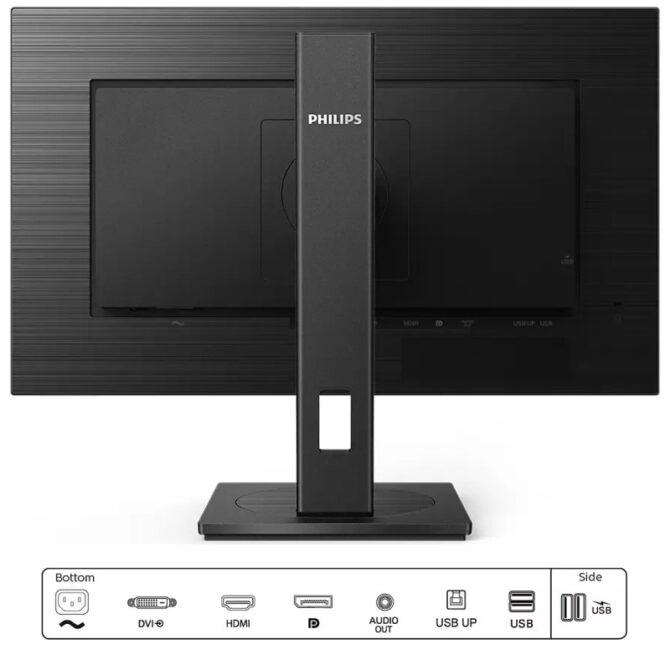 Philips 27" 275B1/00 2560×1440 IPS W-LED, 75Hz, AG, Pivot, 4ms, 350cd/m2, DVI-D/DP/HDMI, 4×USB3.2, 1×USB-B, zvučnici, crni - Image 2