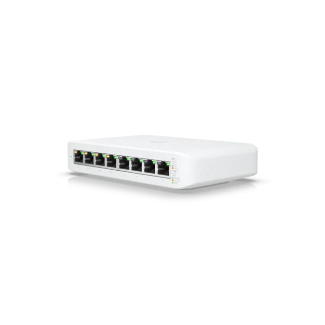 Ubiquiti UniFi Managed 8-port Gigabit Switch (4-port PoE+) 52W (USW-LITE-8-PoE) - Image 4