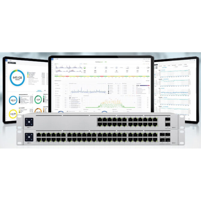 Ubiquiti UniFi Managed 48-port Gigabit Switch, 4×10G SFP+, Touchscreen LCD, Rackmount (USW-PRO-48) - Image 5