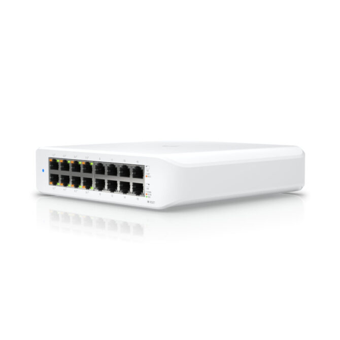 Ubiquiti UniFi Managed 16-port Gigabit Switch, 8-port PoE+, 45W (USW-LITE-16-PoE) - Image 2