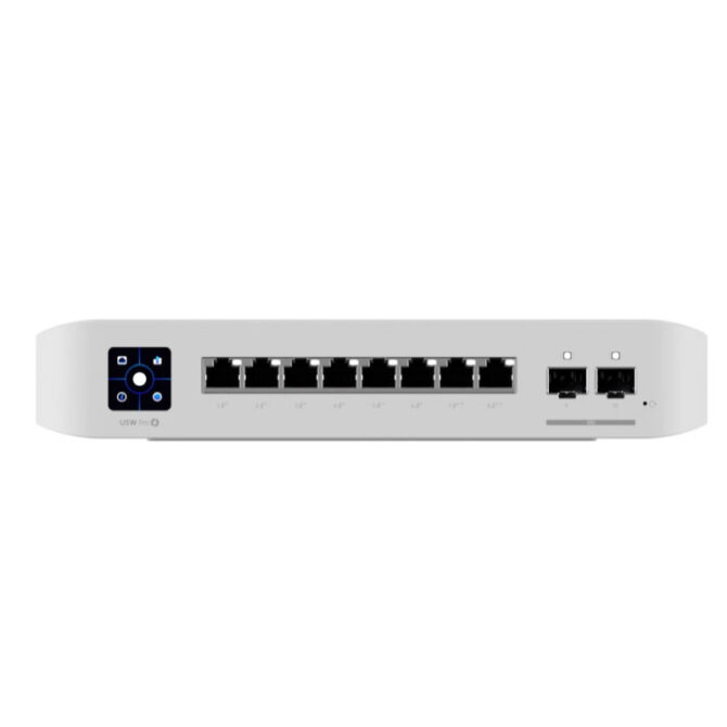 Ubiquiti UniFi Managed 8-port Gigabit Switch, 6xGbE PoE+, 2xGbE PoE++, 2x10G SFP+, 120W (USW-Pro-8-PoE)