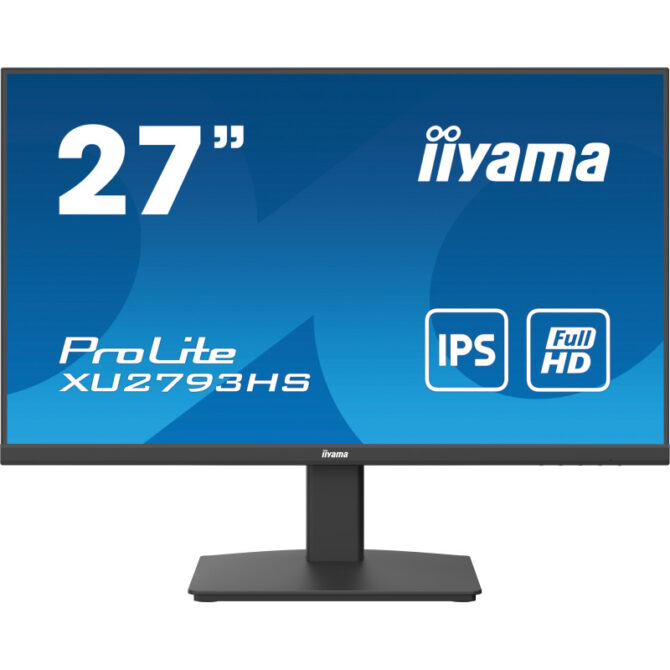 Iiyama 27" (68.6cm) Prolite XU2793HS-B6 1920x1080, 100Hz, IPS, 250 cd/m2, 1000:1, 1ms, HDMIx1, DPx1