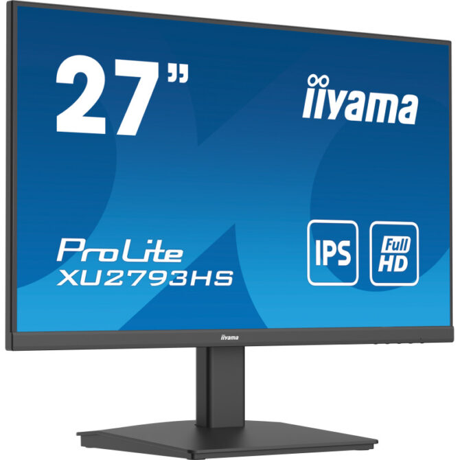 Iiyama 27" (68.6cm) Prolite XU2793HS-B6 1920x1080, 100Hz, IPS, 250 cd/m2, 1000:1, 1ms, HDMIx1, DPx1 - Image 2