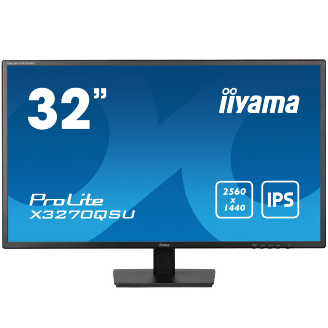 Iiyama 32" (80cm) Prolite X3270QSU-B1 2560x1440 100Hz, IPS, 250 cd/m2, 1200:1, 3ms, HDMIx1, DPx1, USBx3