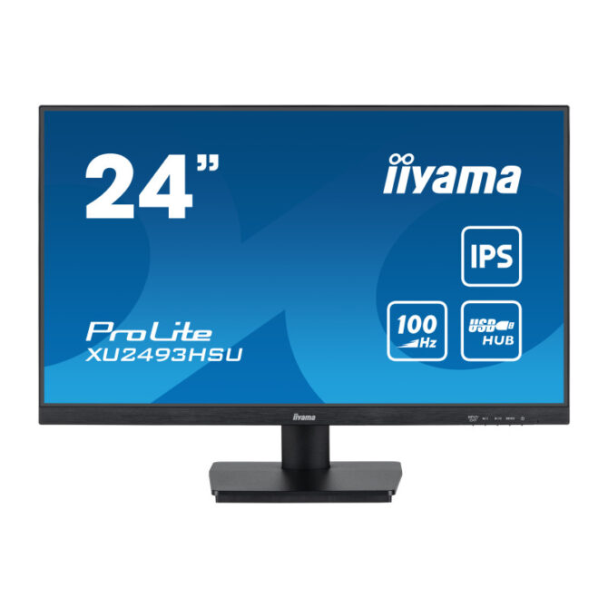 Iiyama 24" XU2493HSU-B6 (23.8") 1920×1080 IPS, 1ms, HDMI/DP, 2×USB HUB, zvučnici, crni