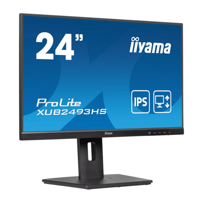 Iiyama 24" XUB2493HS-B6 (60.5cm) 1920x1080 IPS, 100Hz, 0,5ms, 250 cd/m2, 1300:1, height, pivot (rotation), swivel, tilt, HDMI/DP, zvučnici, crni - Image 2