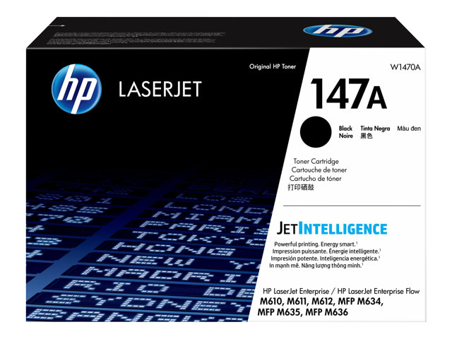 HP 147A Black LaserJet Toner Cartridge, W1470A