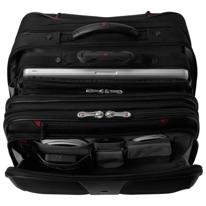 Wenger torba Patriot 2 za 17", dodatni slim case za 15.6" prijenosnik sa kotačima, crna - Slika 3