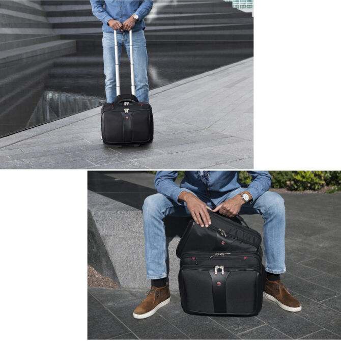 Wenger torba Patriot 2 za 17", dodatni slim case za 15.6" prijenosnik sa kotačima, crna - Slika 7