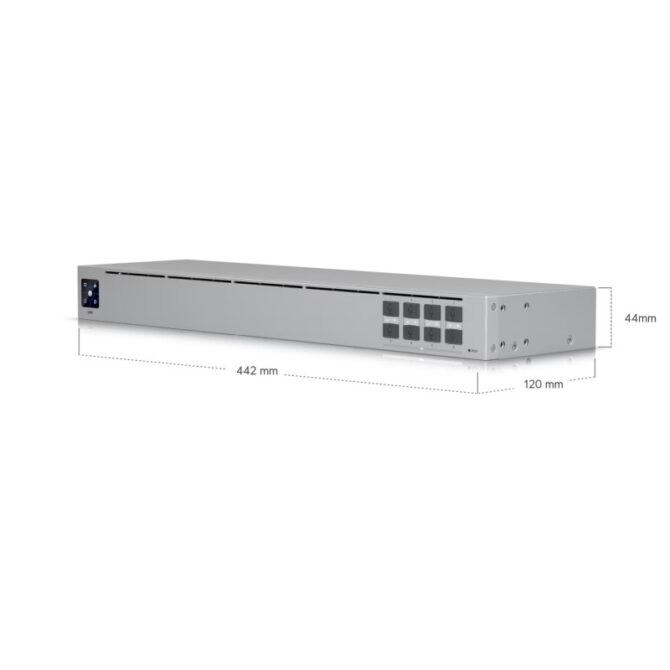 Ubiquiti UniFi Aggregation Layer2 Switch, 8×10G SFP+, Touch screen LCD, Rackmount (USW-Aggregation) - Image 3