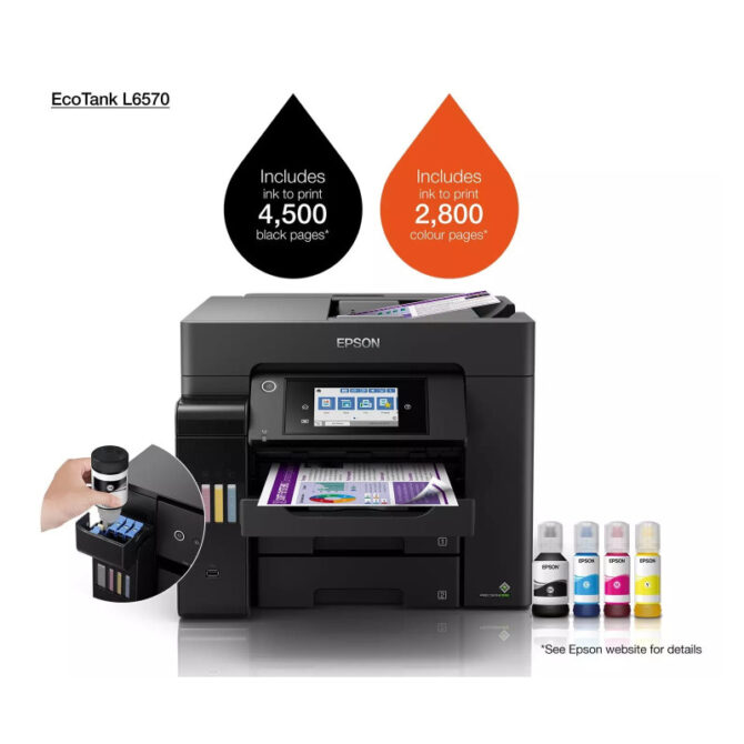 Epson EcoTank L6570 MFP Color pisač 4800x1200 DPI, c/b 32/32 str/min, Apple AirPrint, Epson Connect, USB/WiFi/LAN (C11CJ29402) - Slika 18