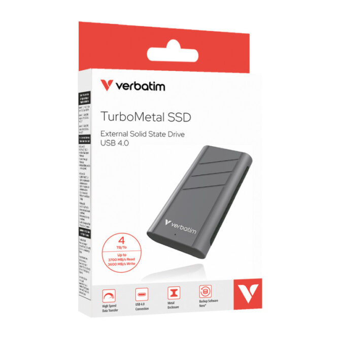 Verbatim TurboMetal 4TB SSD USB4 , R3700/W3600 MB/s