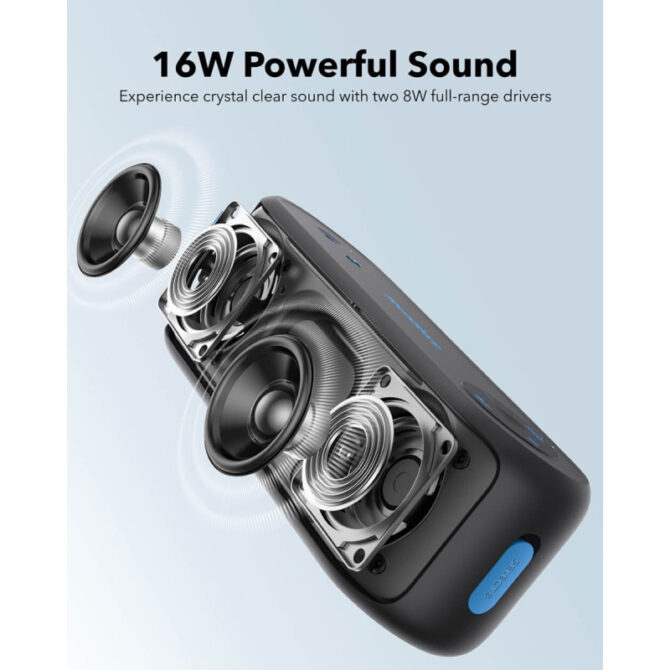 Anker Soundcore Select 3 prijenosni bluetooth zvučnik, 16W, IPX7, 20h reprodukcije, crni (A3172G11) - Slika 4