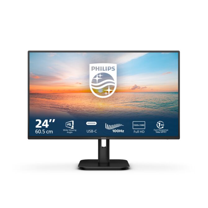 Monitor Philips 23,8" 24E1N1300A, HDMI, USB-C, zvu., 100Hz