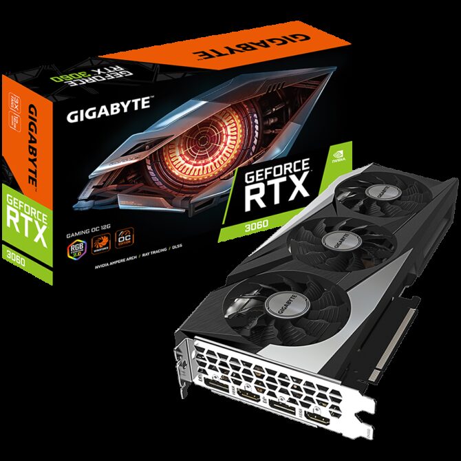 Gigabyte Video Card NVidia GeForce RTX 3060 Gaming OC GDDR6 12GB/192bit, GV-N3060Gaming OC-12GD 2.0