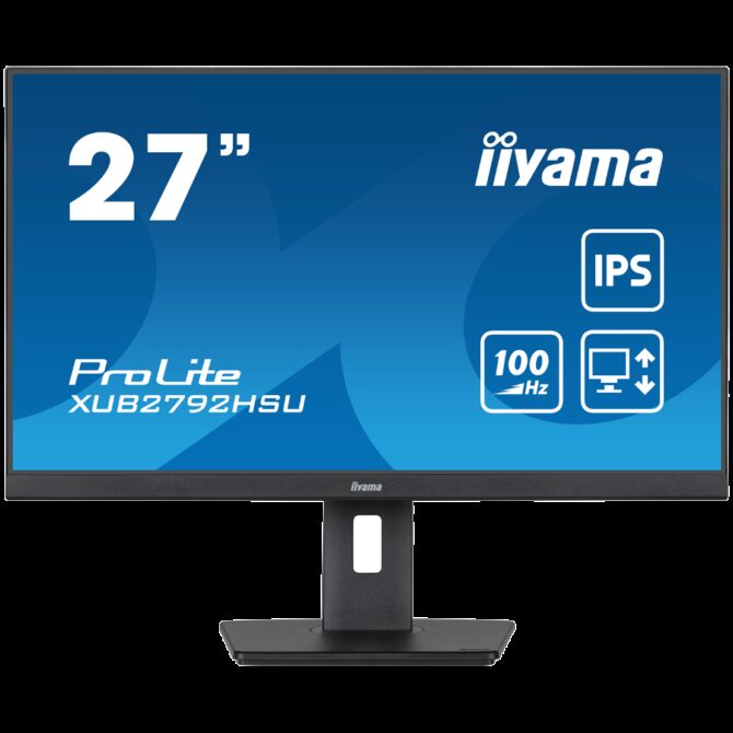 Monitor Iiyama LED XUB2792HSU-B6 27" IPS Slim-line 1920 x 1080 @100Hz 250 cd/m² 1300:1 0.4ms HDMI DP 4x USB 3.2 HDCP height, XUB2792HSU-B6