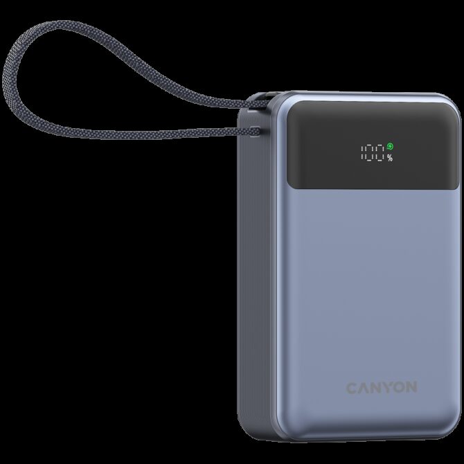 Canyon power bank OnPower 600 built-in cable 20000 mAh PD65W Dark Grey, CNS-CPB600DG - Slika 2