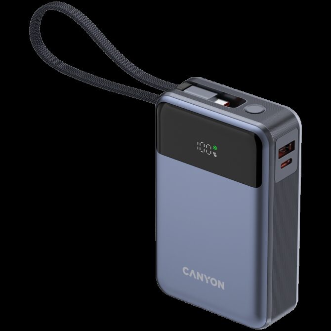 Canyon power bank OnPower 600 built-in cable 20000 mAh PD65W Dark Grey, CNS-CPB600DG - Slika 3