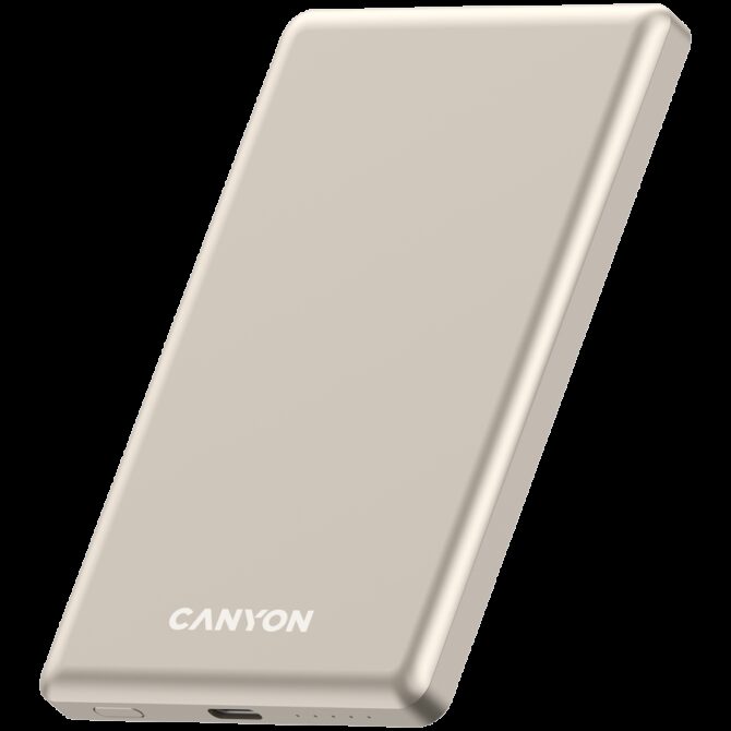 Canyon power bank OnPower 505 slim Magsafe 5000 mAh PD20W Beige, CNS-CPB505BE - Slika 2