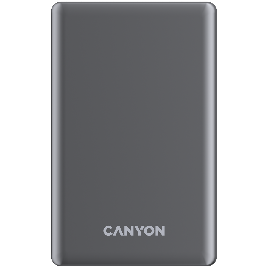 Canyon power bank OnPower 505 slim Magsafe 5000 mAh PD20W Dark Grey, CNS-CPB505DG