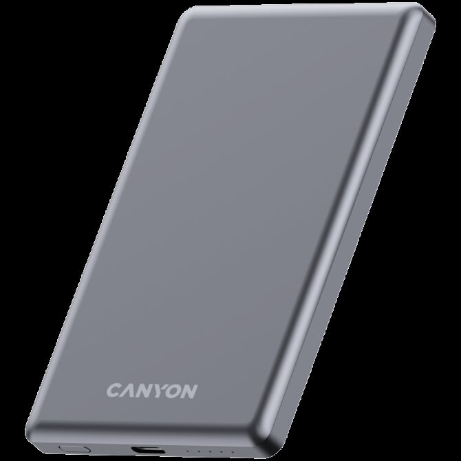 Canyon power bank OnPower 505 slim Magsafe 5000 mAh PD20W Dark Grey, CNS-CPB505DG - Slika 2