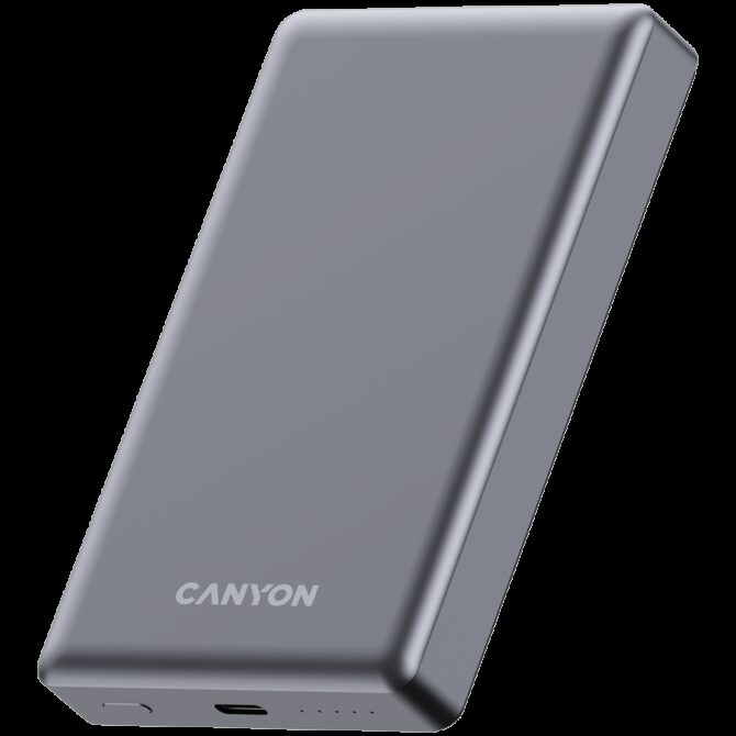 Canyon power bank OnPower 510 slim Magsafe 10000 mAh PD20W Dark Grey, CNS-CPB510DG - Slika 2