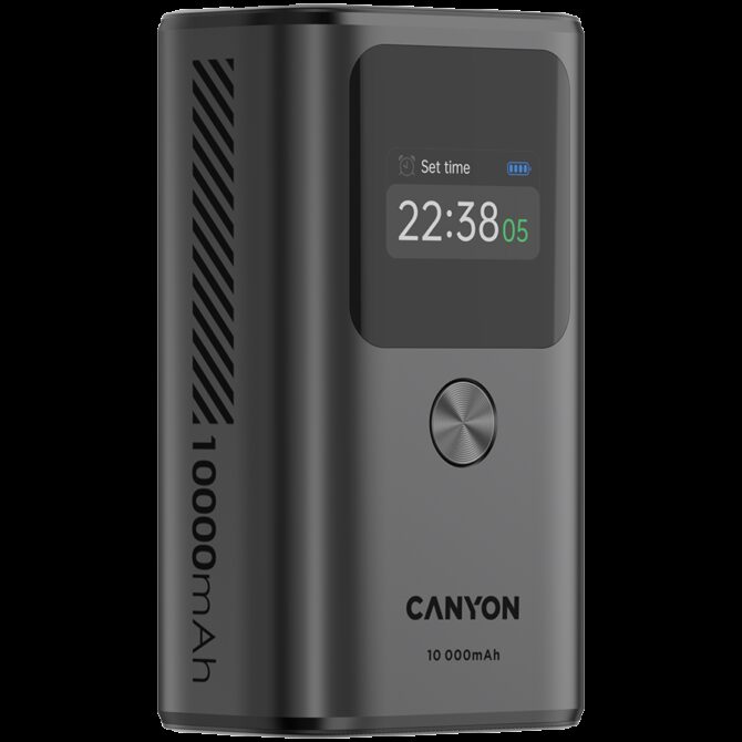 Canyon power bank OnPower 130 TFT 10000 mAh PD30W Dark Grey, CNS-CPB130DG - Slika 2