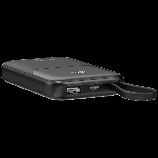 Canyon power bank OnPower 101 built-in cable 10000 mAh PD22.5W Black, CNS-CPB101BK - Slika 5