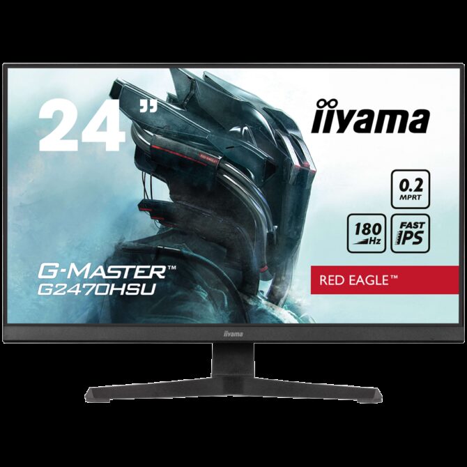 Monitor Iiyama LED G2470HSU-B6 Fast IPS 1920 x 1080 @180Hz 0.2ms 300 cd/m² 1000:1 HDCP HDMI DP 4xUSB Hub 3.2 tilt, G2470HSU-B6