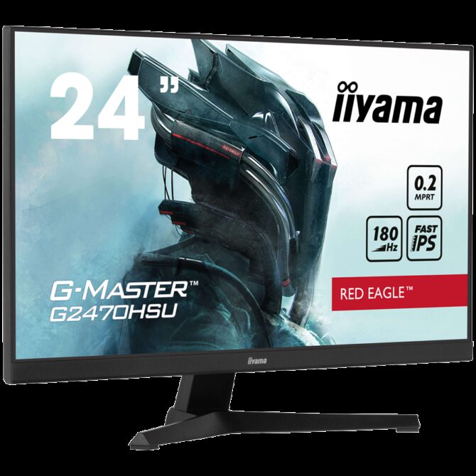 Monitor Iiyama LED G2470HSU-B6 Fast IPS 1920 x 1080 @180Hz 0.2ms 300 cd/m² 1000:1 HDCP HDMI DP 4xUSB Hub 3.2 tilt, G2470HSU-B6 - Slika 2