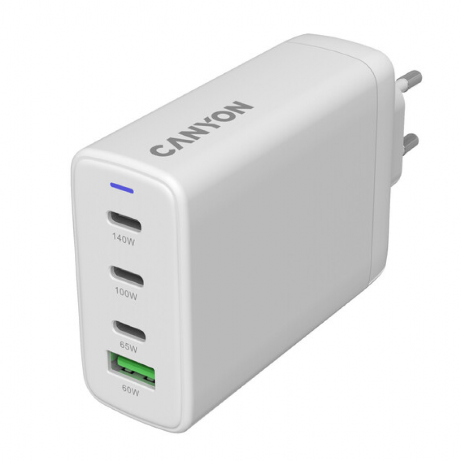Canyon charger CU140ACC GaN 150W 3xPD 1xQC EU White, CNS-CUW140ACC - Slika 4